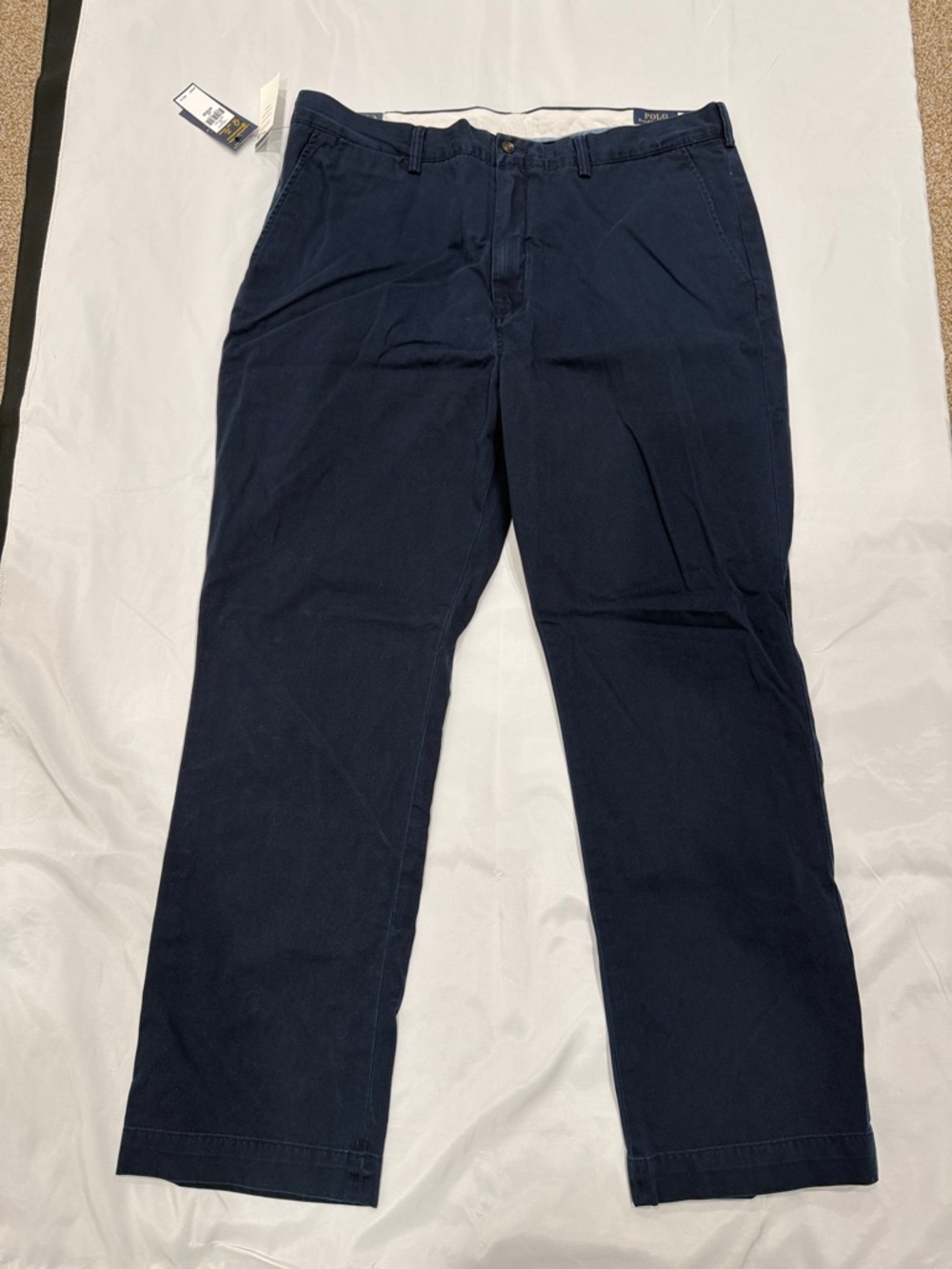 NWT Polo Ralph Lauren Men's Navy Chino Pants - Classic Flat Front— 40 x32